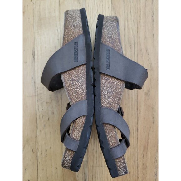 Birkenstock Mayari Grey Leather Sandals Size 37 US 6.5 - Picture 2 of 6